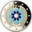 France 2 Euro 100th Anniversary of the End of the First World War. Coloured 2018  Proof KM# 2458.1 LE BLEUET DE FRANCE, FLEUR DE MÉMOIRE ET DE SOLIDARITÉ R F 1918 - 2018 coin obverse