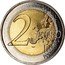 France 2 Euro 25th Anniversary of the Pink Ribbon 2017  KM# 2363 2 EURO LL coin reverse