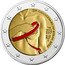 France 2 Euro 25th Anniversary of the Pink Ribbon. Coloured 2017  Proof KM# 2363.1 25E ANNIVERSAIRE DU RUBAN ROSE 1992 2017 RF coin obverse