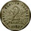 France 2 Francs Piedfort 1982 KM# Pn735 LIBERTE EGALITE FRATERNITE 2 FRANCS 1982 coin reverse