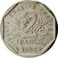 France 2 Francs (Piedfort) KM# P907 LIBERTÉ ÉGALITÉ FRATERNITÉ 2 FRANCS 1984 coin reverse