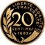 France 20 Centimes KM# P765 Modern Republic A.DIEUDONNE LIBERTE EGALITE FRATERNITE 20 CENTIMES 1983 coin reverse