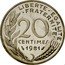 France 20 Centimes (Piedfort) KM# P693 20 CENTIMES 1981 A. DIEUDONNÉ LIBERTE EGALITE FRATERNITE coin obverse