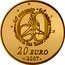 France 20 Euro The Little Prince and the Fox 2007  Proof 60 CÉLÉBRATION DU 60E ANNIVERSAIRE 60TH BIRTHDAY CELEBRATION LE PETIT PRINCE 20 EURO 2007 coin reverse
