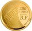 France 200 Euro International year of astronomy 2009 P Proof KM# 1624 40 ANS DES PREMIERS PAS SUR LA LUNE 200 EURO 2009 RF coin obverse