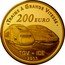 France 200 Euro Metz Railway Station 2011 Proof KM# 1818 TRAINS À GRANDE VITESSE 200 EURO TGV - ICE 2011 coin reverse