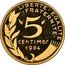 France 5 Centimes KM# P802 Modern Republic A.DIEUDONNE LIBERTE EGALITE FRATERNITE 5 CENTIMES 1984 coin reverse
