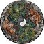 Tuvalu 5 Dollars (Double Dragon & Double Tiger) SR coin reverse