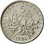France 5 Francs Piedfort 1984 KM# P911 LIBERTE EGALITE FRATERNITE 5 FRANCS 1984 coin reverse