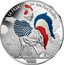 France 50 Euro France by Jean Paul Gaultier. The Rooster 2017  KM# 2424 LA FRANCE PAR JEAN-PAUL GAULTIER coin reverse