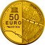 France 50 Euro (Louvre) KM# 2534 50 EURO 2018 UNESCO PARIS RIVES DE LA SEINE MUSÉE DU LOUVRE PONT DES ARTS coin reverse