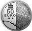 France 50 Euro (Louvre) KM# 2533 50 EURO 2018 UNESCO PARIS RIVES DE LA SEINE MUSÉE DU LOUVRE PONT DES ARTS coin reverse