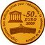France 50 Euro Moscow Kremlin 2009  Proof KM# 1618a ORGANISATION DES NATIONS UNIES POUR L'ÉDUCATION, LA SCIENCE ET LA CULTURE 50 EURO 2009 UNESCO coin reverse