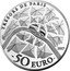 France 50 Euro (Statue of Liberty Grenelle) TRÉSORS DE PARIS 2017 50 EURO coin reverse