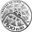 France 500 Euro Statue of Liberty Grenelle 2017  Proof KM# 2450 TRÉSORS DE PARIS 2017 500 EURO coin reverse