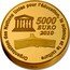 France 5000 Euro UNESCO World Heritage Site. Taj Mahal 2010 Proof KM# 1696 5000 EURO 2010 ORGANIZATION DES NATIONS UNIES POUR L'ÉDUCATION, LA SCIENCE ET LA CULTURE coin reverse