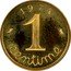 France 1 Centime Grain Sprig 1974 KM# P487 1 CENTIME 1 9 7 4 coin reverse