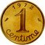 France 1 Centime (Piedfort) KM# P439 1 CENTIME 1 9 7 2 coin obverse