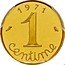 France 1 Centime (Piedfort) KM# P414 1 CENTIME 1 9 7 1 coin obverse