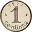 France 1 Centime (Piedfort) KM# P567 1 CENTIME 1 9 7 7 coin obverse