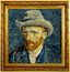 Niue 1 Dollar (Vincent Van Gogh 170th Anniversary. Self-Portrait)  coin reverse