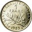 France 1 Franc (O. Roty - Essai) KM# E98 LIBERTE EGALITE FRATERNITE 1 FRANC 1959 coin reverse