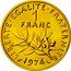 France 1 Franc (O. Roty - Piedfort) KM# P502 1 FRANC LIBERTE EGALITE FRATERNITE 1974 coin obverse