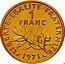 France 1 Franc (O. Roty - Piedfort) KM# Pn429 LIBERTE EGALITE FRATERNITE 1 FRANC 1971 coin reverse