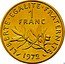 France 1 Franc (O. Roty - Piedfort) KM# P454 LIBERTE EGALITE FRATERNITE 1 FRANC 1972 coin reverse