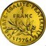 France 1 Franc (O. Roty - Piedfort) KM# P556 LIBERTE EGALITE FRATERNITE 1 FRANC 1976 coin reverse