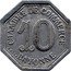 France 10 Centimes (Commune of Bayonne) CHAMBRE DE COMMERCE 10 BAYONNE J. BORY coin reverse