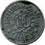 France 10 Centimes (Commune of Calais) FEDERATION DU COMMERCE CALAISIS 10 coin reverse