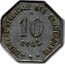 France 10 Centimes (Commune of Perpignan) CHAMBRE SYNDICALE DES COMMERÇANTS 10 CENT. coin reverse