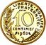 France 10 Centimes (Essai - Piedfort) KM# PE338 LIBERTE EGALITE FRATERNITE 10 CENTIMES 1962 ESSAI A. DIEUDONNE coin reverse
