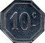 France 10 Centimes (Ice Cream & Palmarium Cafe. Commune of Perpignan) 10 C coin reverse