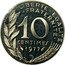 France 10 Centimes (Piedfort) LIBERTE EGALITE FRATERNITE 10 CENTIMES 1967 A. DIEUDONNE coin reverse