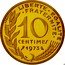 France 10 Centimes (Piedfort) KM# Pn467 LIBERTE EGALITE FRATERNITE 10 CENTIMES 1973 A. DIEUDONNE coin reverse
