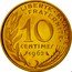 France 10 Centimes (Piedfort) KM# P344 LIBERTE EGALITE FRATERNITE 10 CENTIMES 1962 A. DIEUDONNE coin reverse