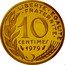 France 10 Centimes (Piedfort) KM# Pn628 LIBERTE EGALITE FRATERNITE 10 CENTIMES 1979 A. DIEUDONNE coin reverse