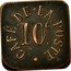 France 10 Centimes (Post Office Cafe.Commune of Perpignan) 10 C CAFÉ DE LA POSTE coin obverse