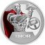 Niue Ten Dollars Thor with Hammer 2023  Proof THOR 3 OZ 999 FINE SILVER ©MARVEL coin reverse