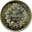 France 10 Francs Hercules Group Pattern 1964 KM# Pn117 REPUBLIQUE FRANÇAISE 10 FRANCS 1964 coin obverse