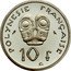 France 10 Francs (Piedfort) KM# P2 POLYNESIE FRANÇAISE 10 F GA coin reverse