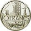 France 10 Francs Piedfort 1974 KM# P507 10 FRANCS coin reverse