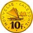 France 10 Francs (Piedfort - New Caledonia) KM# P1b NOUVELLE - CALEDONIE 10F coin reverse