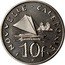 France 10 Francs Piedfort - New Caledonia 1967  KM# P1 NOUVELLE - CALEDONIE 10F coin reverse