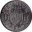 France 100 Francs (Essai) KM# E10 REUNION 100 FRS PRAETER OMNES ANGULUS RIDET coin reverse