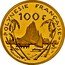 France 100 Francs Piedfort 1979  KM# P30 POLYNESIE FRANÇAISE 100 F A GUZMAN coin reverse