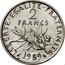 France 2 Francs (Essai) KM# E100 LIBERTÉ ÉGALITÉ FRATERNITÉ 2 FRANCS 1959 coin reverse