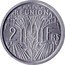 France 2 Francs KM# 8 Reunion REUNION 2 FRS coin reverse